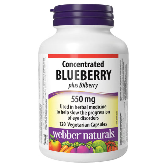 Webber Naturals 藍莓越橘高濃縮配方｜120粒