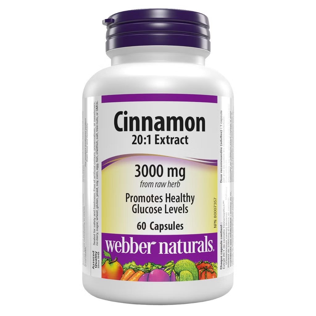 Webber Naturals 高濃縮肉桂萃取物 20:1 150 毫克｜120 粒