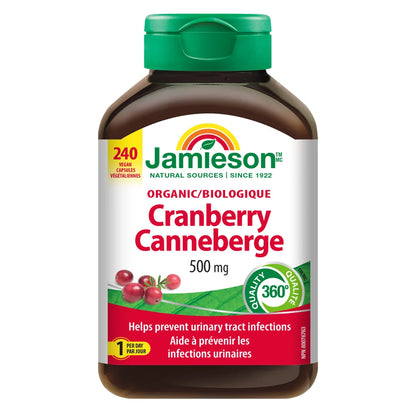 Jamieson - 有機蔓越莓 500 毫克 - 240 粒