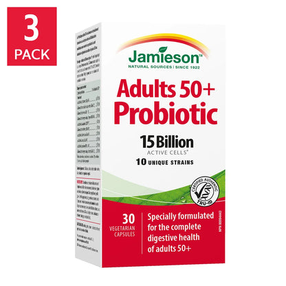 Jamieson 成人益生菌複合物，3 x 30粒(共90粒）