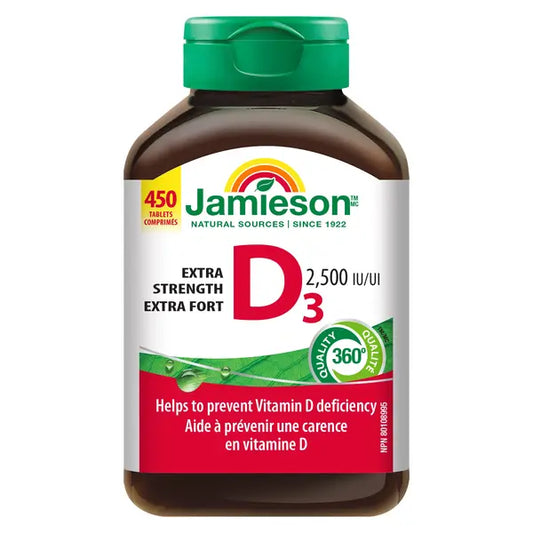 Jamieson 維生素 D3 2500 IU 450粒 （$0.38）