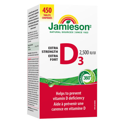 Jamieson 維生素 D3 2500 IU 450粒 （$0.38）