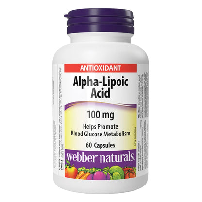 Webber Naturals α-硫辛酸 100 mg 強效抗氧化劑 180粒