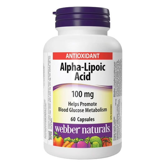 Webber Naturals α-硫辛酸 100 mg 強效抗氧化劑 180粒