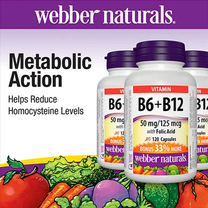 webber naturals 維他命B6、B12加葉酸 360粒