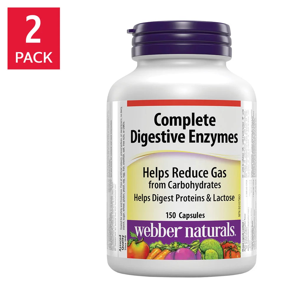 webber naturals 全效消化酶，2 x 150粒（共300粒）