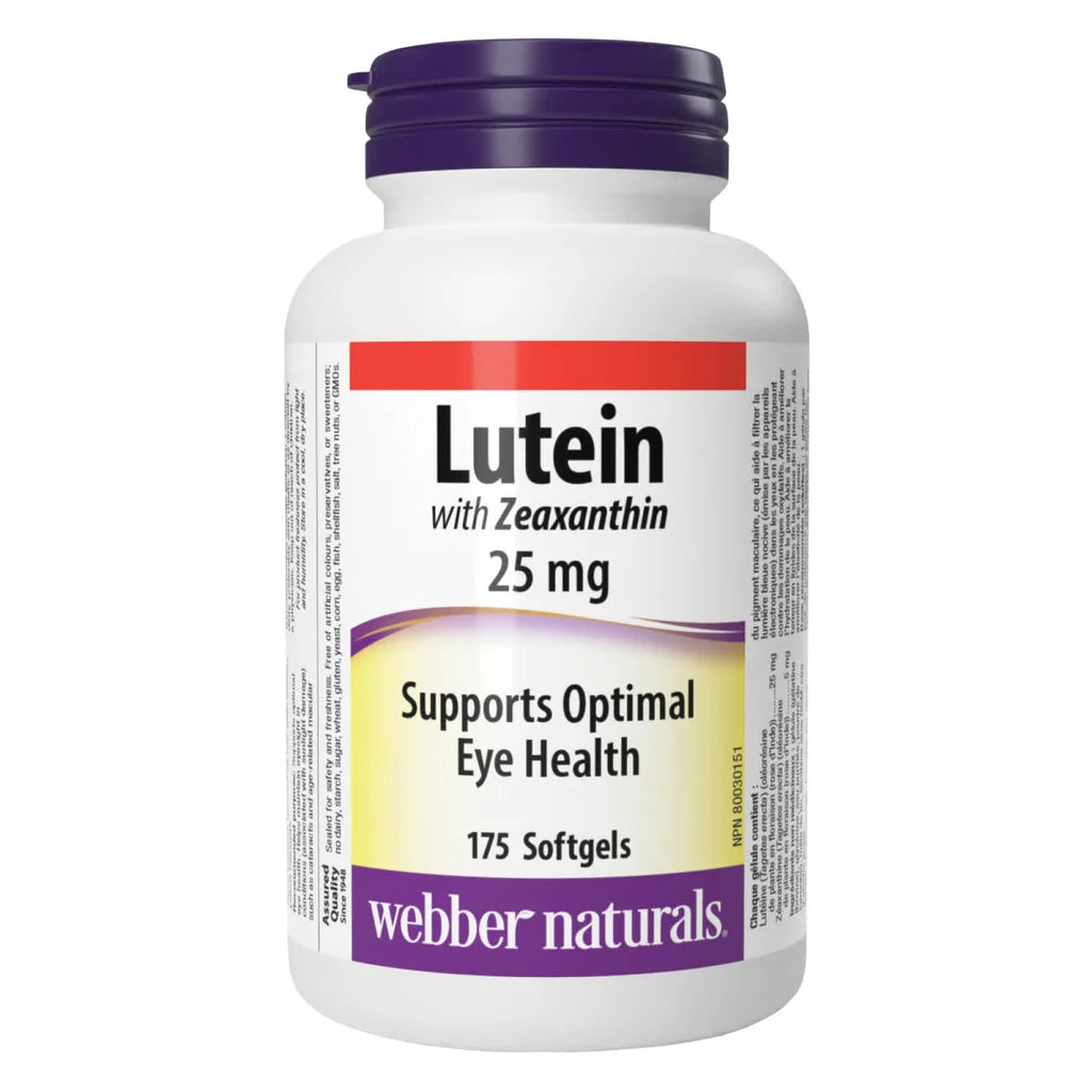 Webber Naturals 特強葉黃素 + 玉米黃素配方25 mg with 5mg of Zeaxanthin 175 粒
