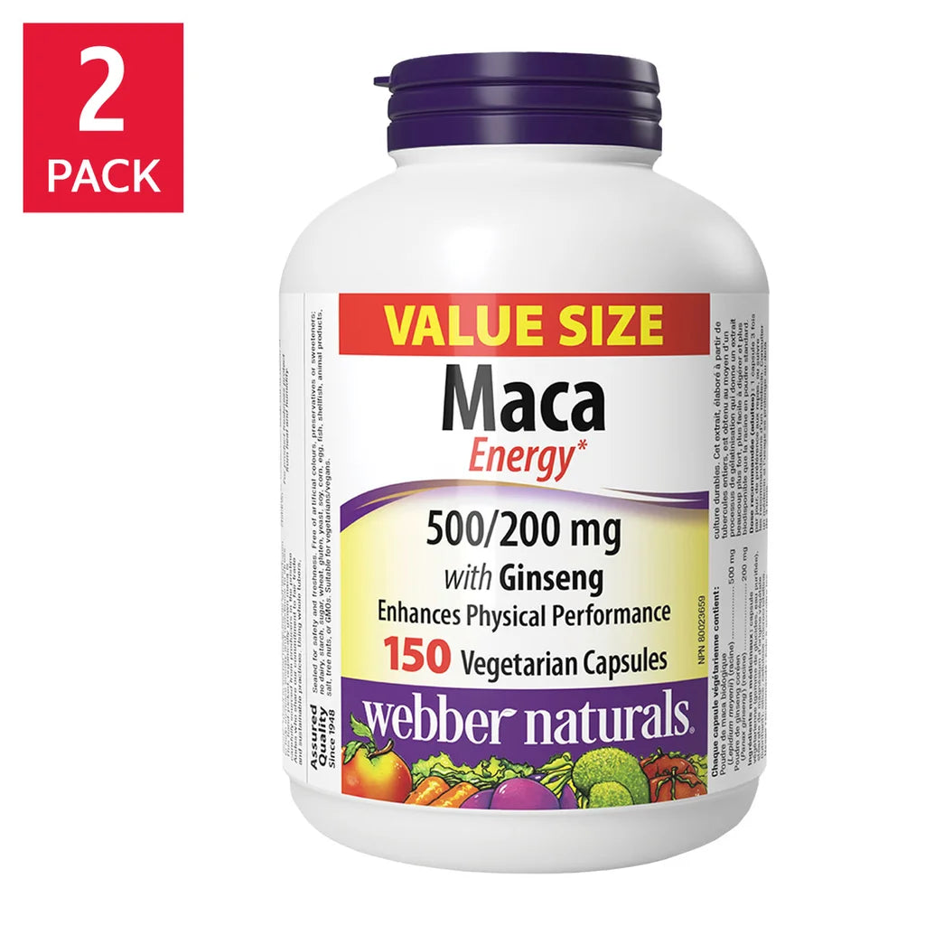 webber naturals 瑪卡能量素膠囊（含人參）300粒