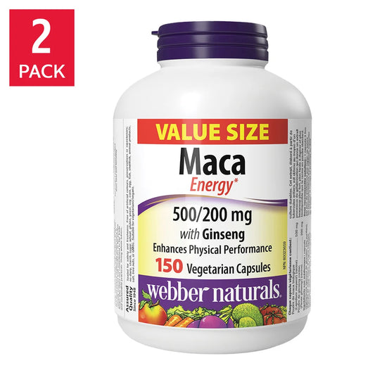 webber naturals 瑪卡能量素膠囊（含人參）300粒