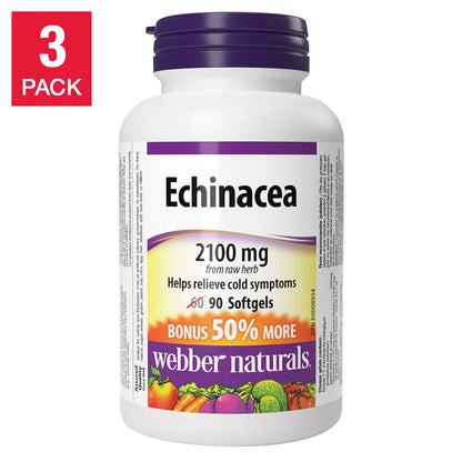 webber naturals 三重標準化紫錐菊 3x90 粒 （共 180粒）