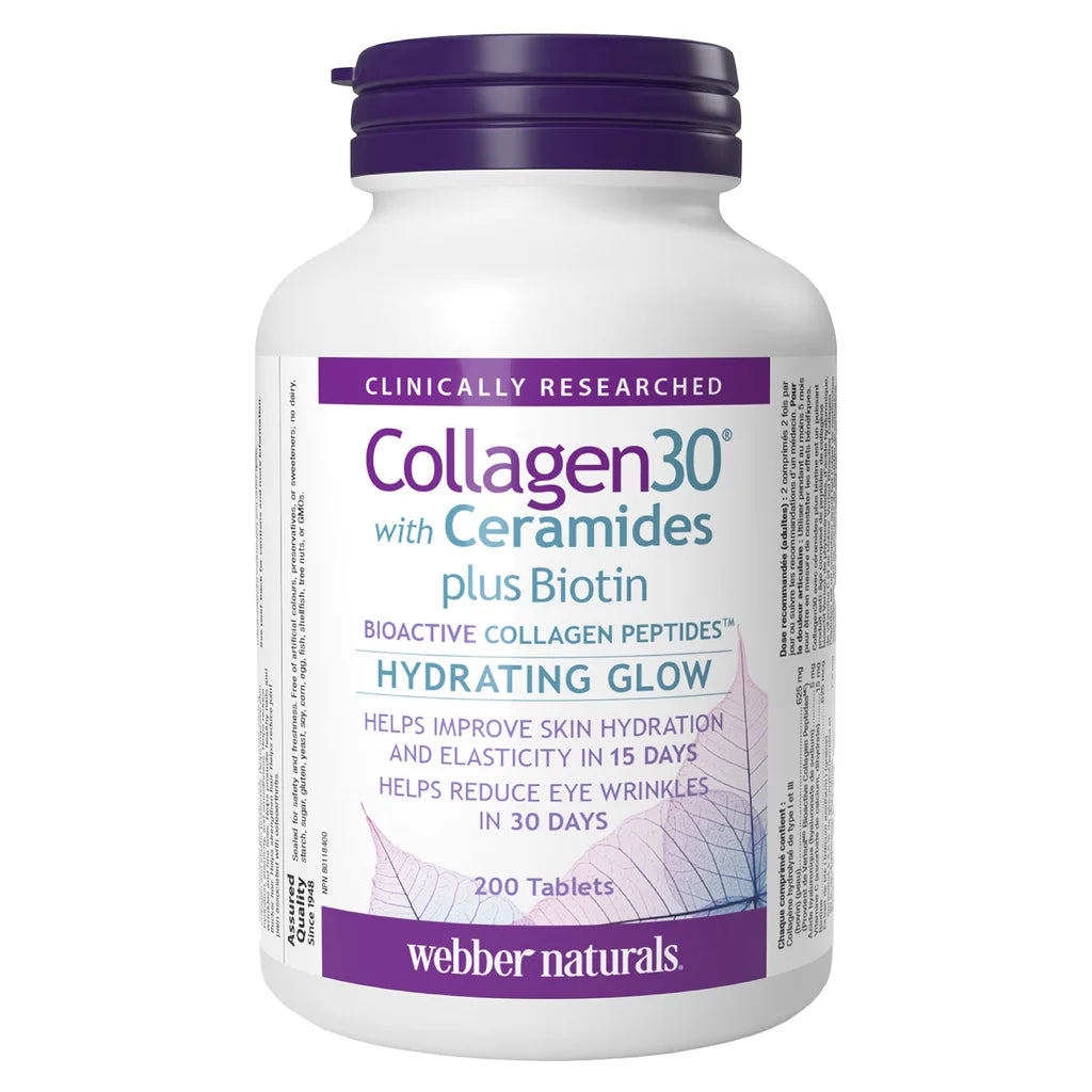 Webber Naturals Collagen30 膠原蛋白 + 神經醯胺 + 生物素配方 200粒