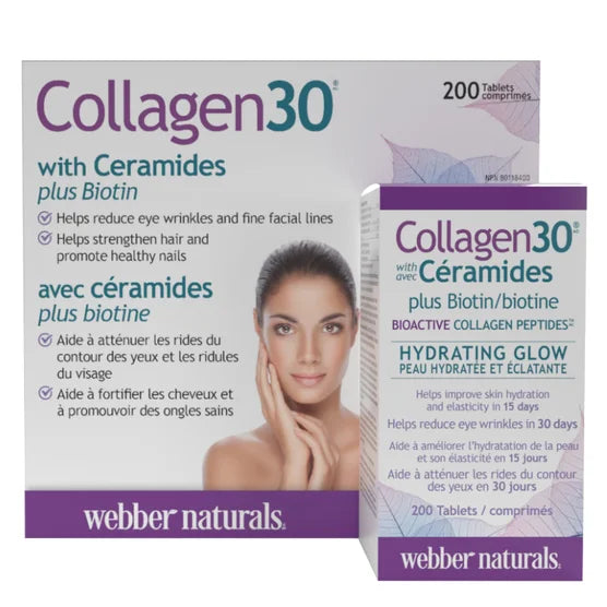 Webber Naturals Collagen30 膠原蛋白 + 神經醯胺 + 生物素配方 200粒