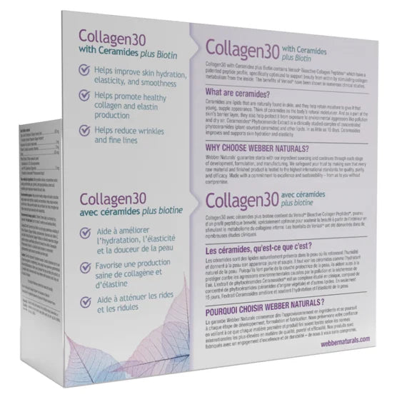 Webber Naturals Collagen30 膠原蛋白 + 神經醯胺 + 生物素配方 200粒